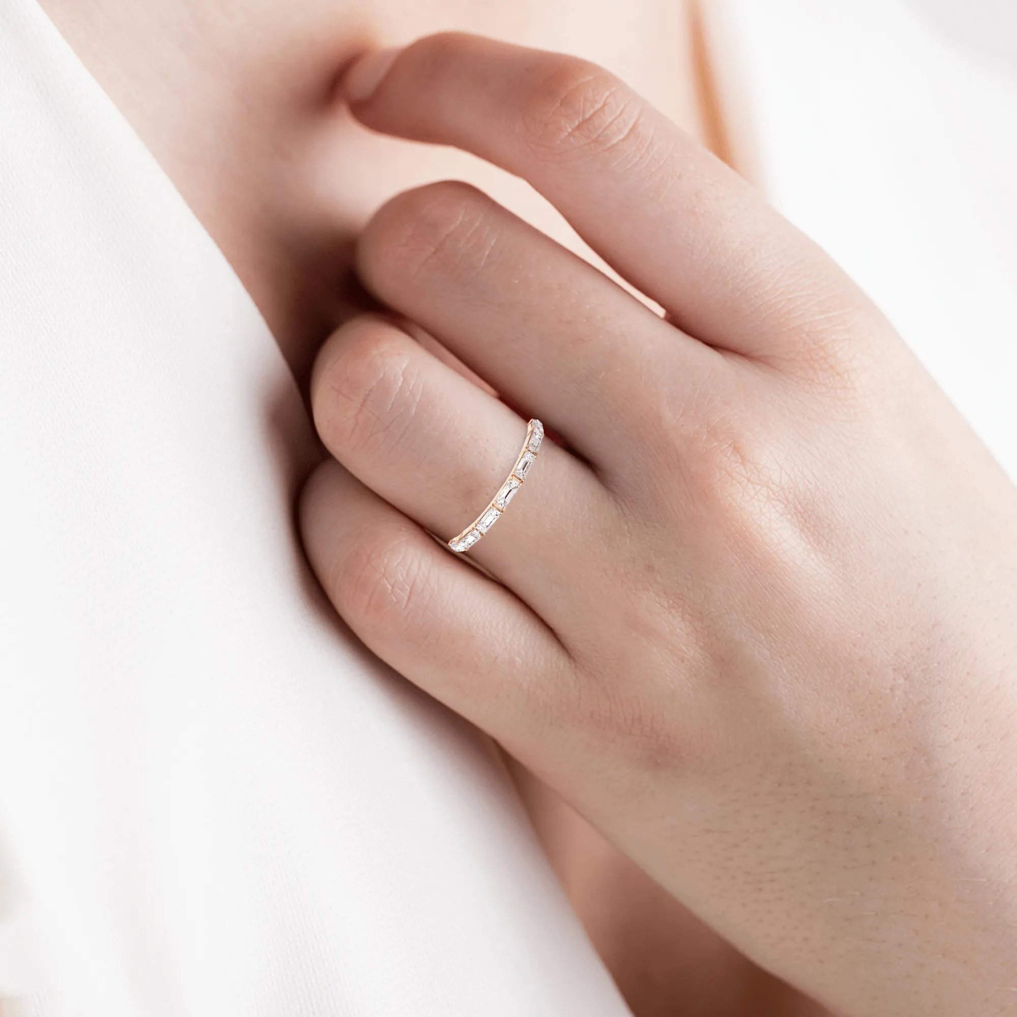 1 ctw Baguette Lab Grown Diamond Anniversary Ring