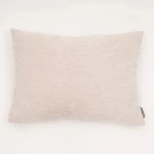 14"x20" Oversize Dainty Chenille to Linen Reverse Lumbar Throw Pillow Cream - Evergrace