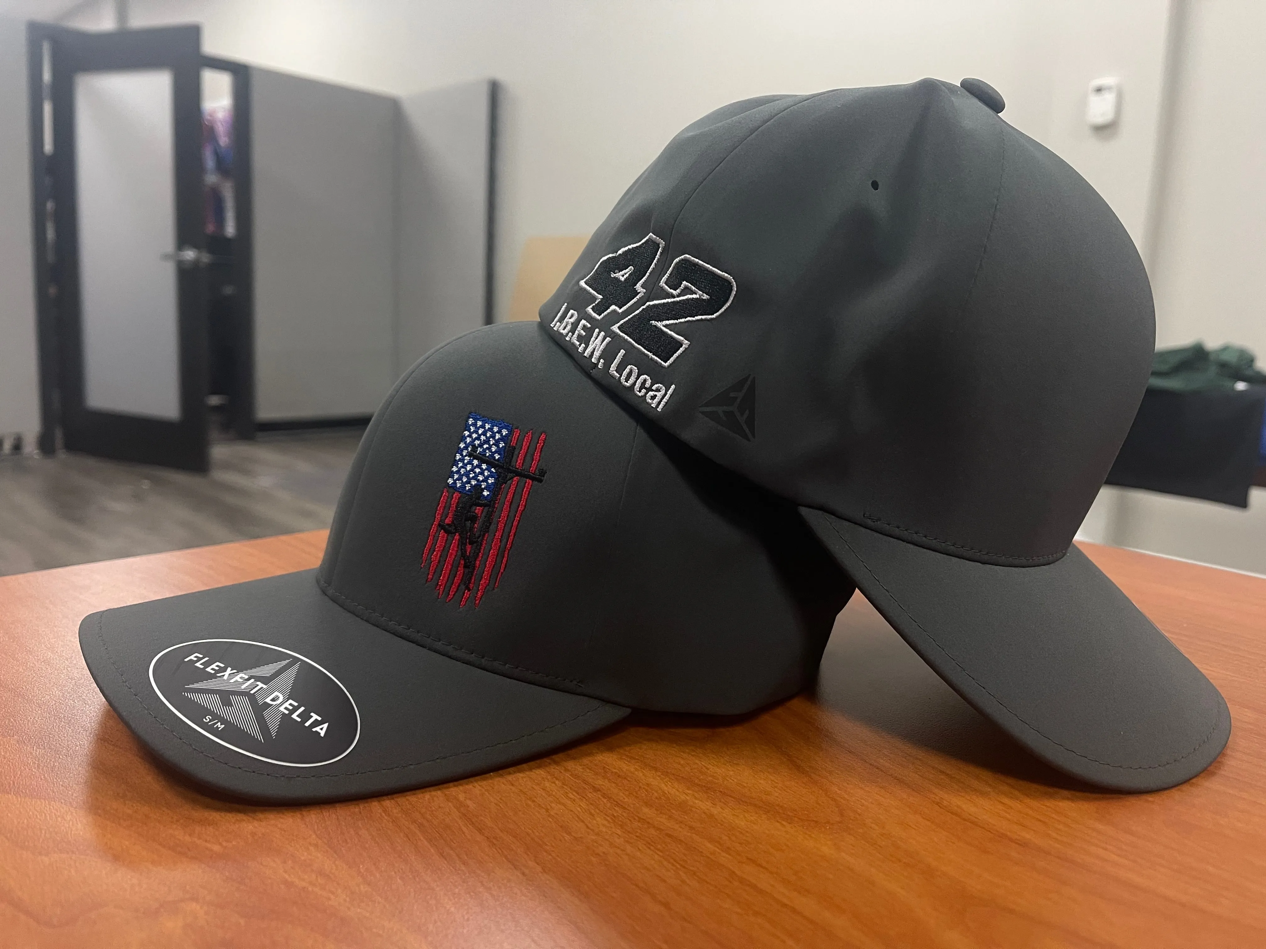 180 Flexfit Delta Seamless Hats, Custom Embroidery