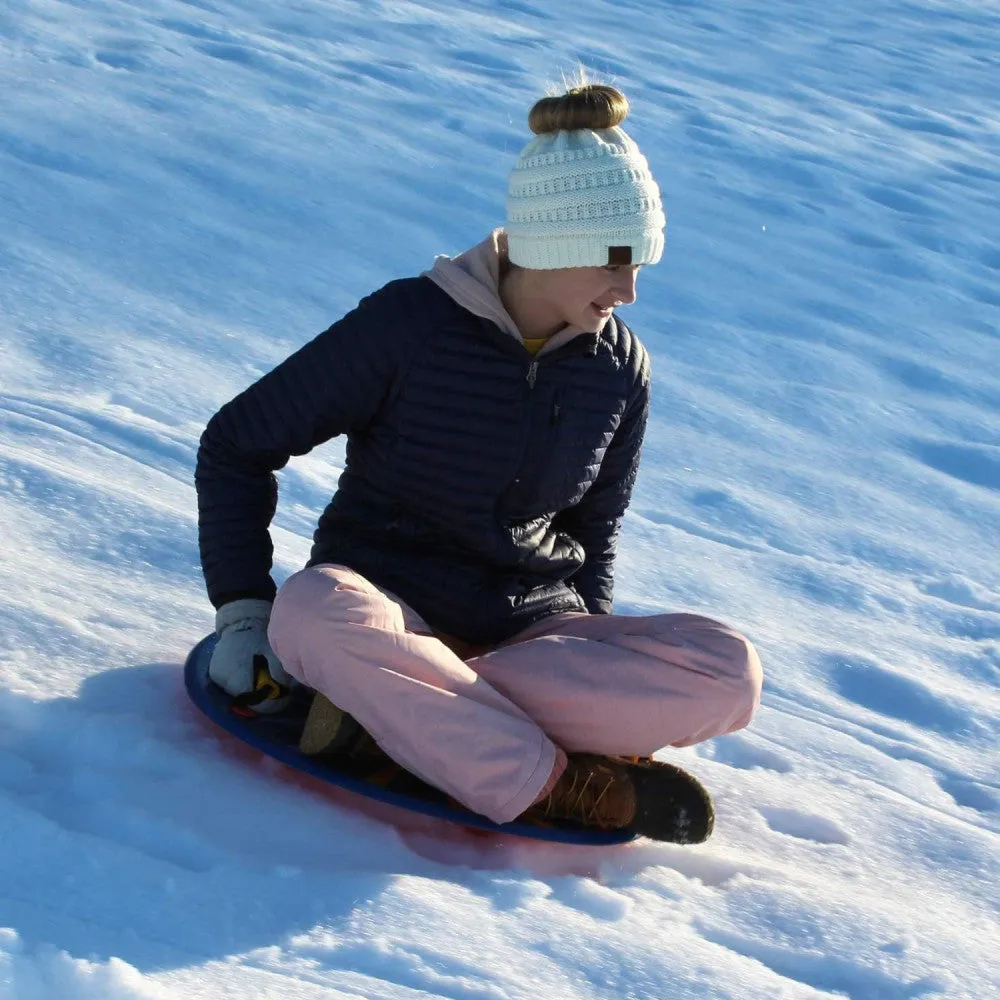 24 inch Snowfun Round Foam Sled ‚Äì Vibrant Red & Hot Pink