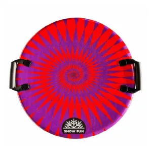 24 inch Snowfun Round Foam Sled ‚Äì Vibrant Red & Hot Pink