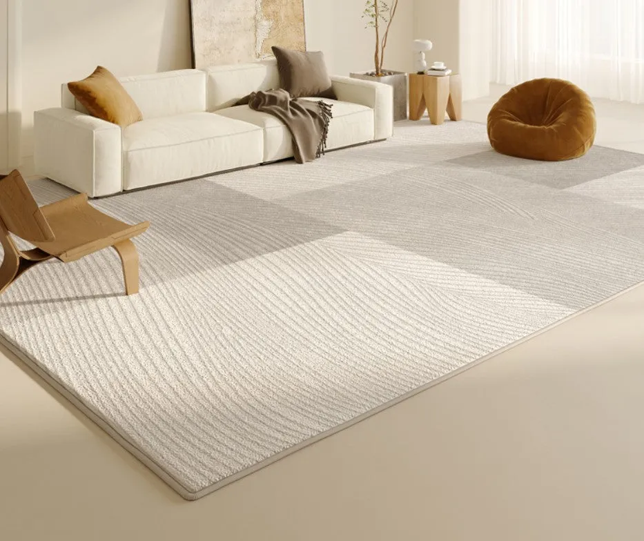 Abstract Modern Rugs for Living Room, Modern Rugs under Dining Room Table, Contemporary Modern Rugs Next to Bed, Simple Grey Geometric Carpets for Sale