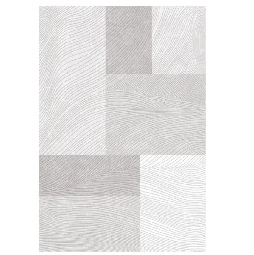 Abstract Modern Rugs for Living Room, Modern Rugs under Dining Room Table, Contemporary Modern Rugs Next to Bed, Simple Grey Geometric Carpets for Sale