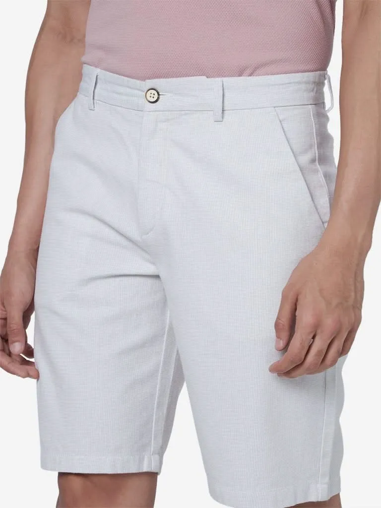 Ascot White Relaxed-Fit Cotton Shorts