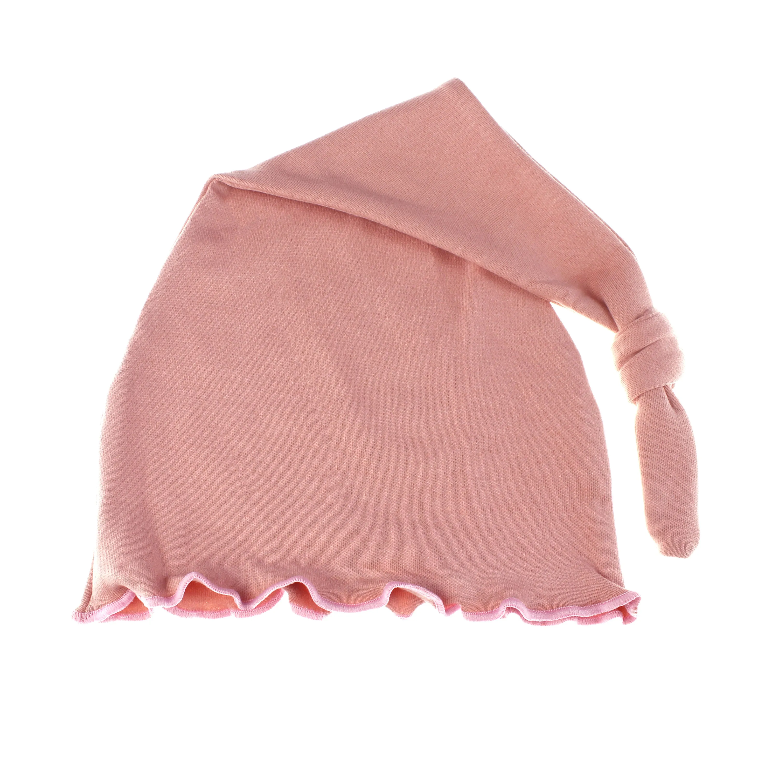 Baby Ruffle Knotted Tail Cotton Beanie Hat