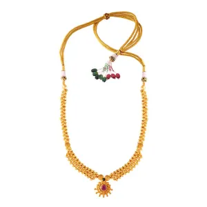 Best Magnificent 22k Gold Ethereal Necklace With Red Stone From Pc Chandra Tushi Collection