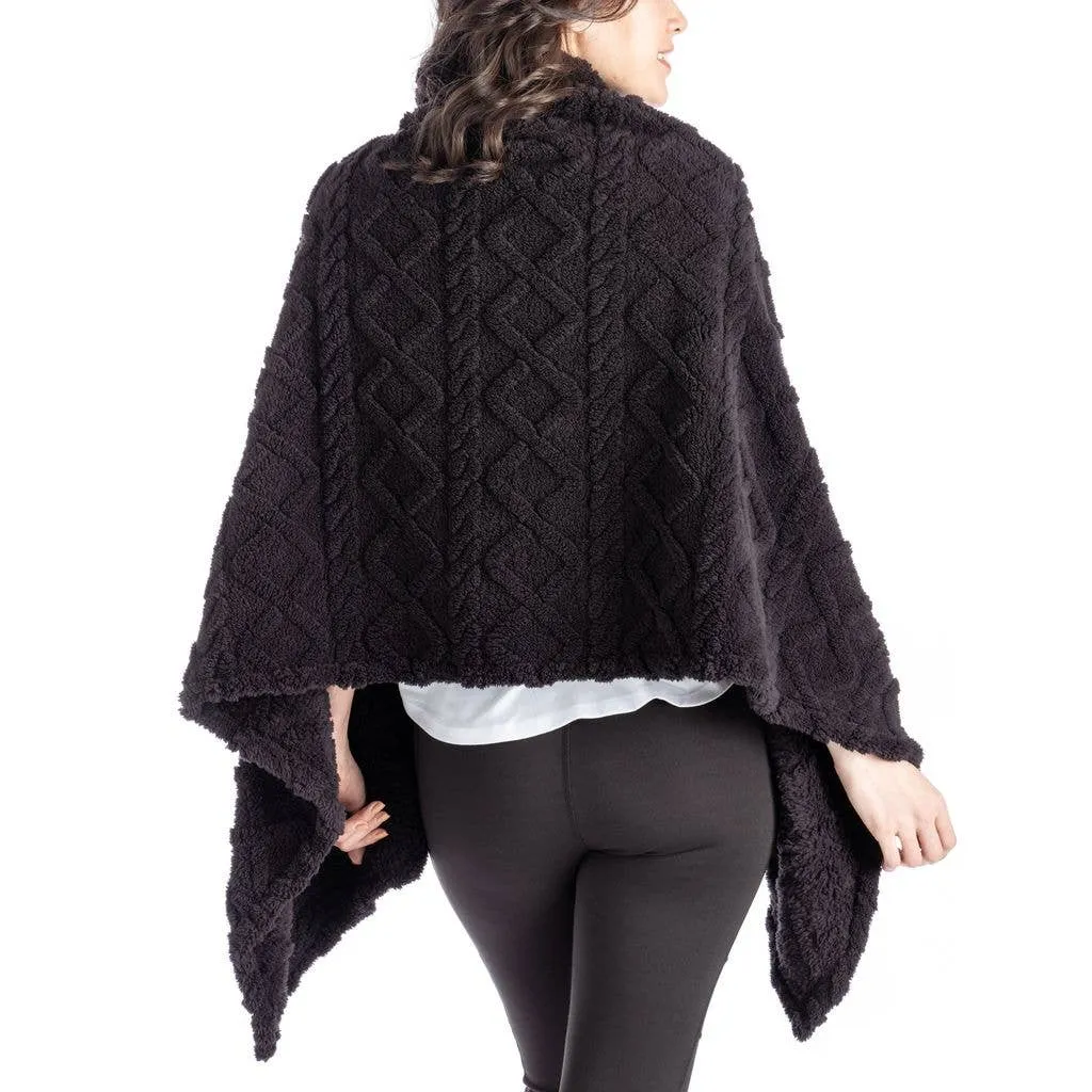 Black- The Coziest Blanket Wrap by Hello Mello