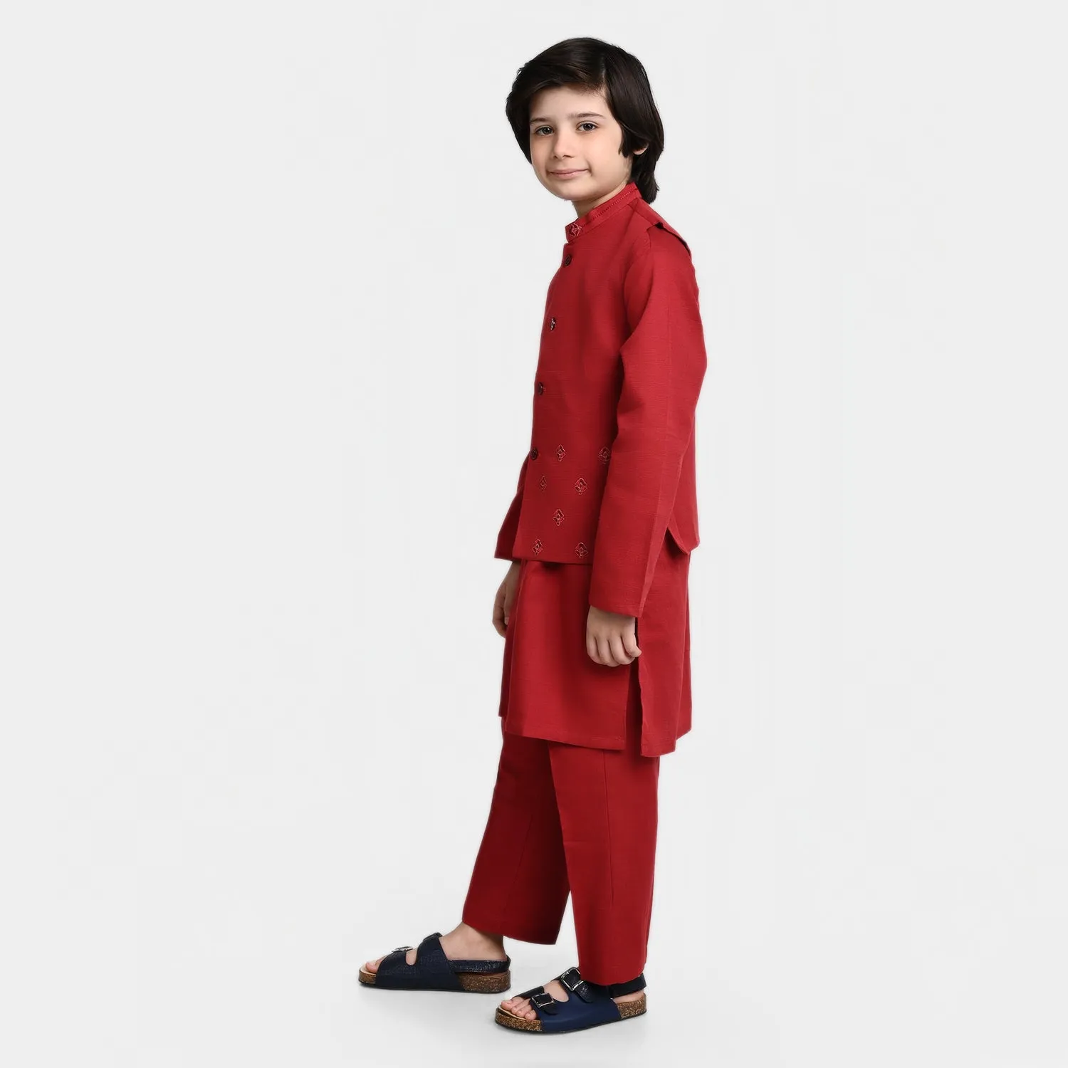 Boys Cotton 3 Pcs Suit - Lava Falls