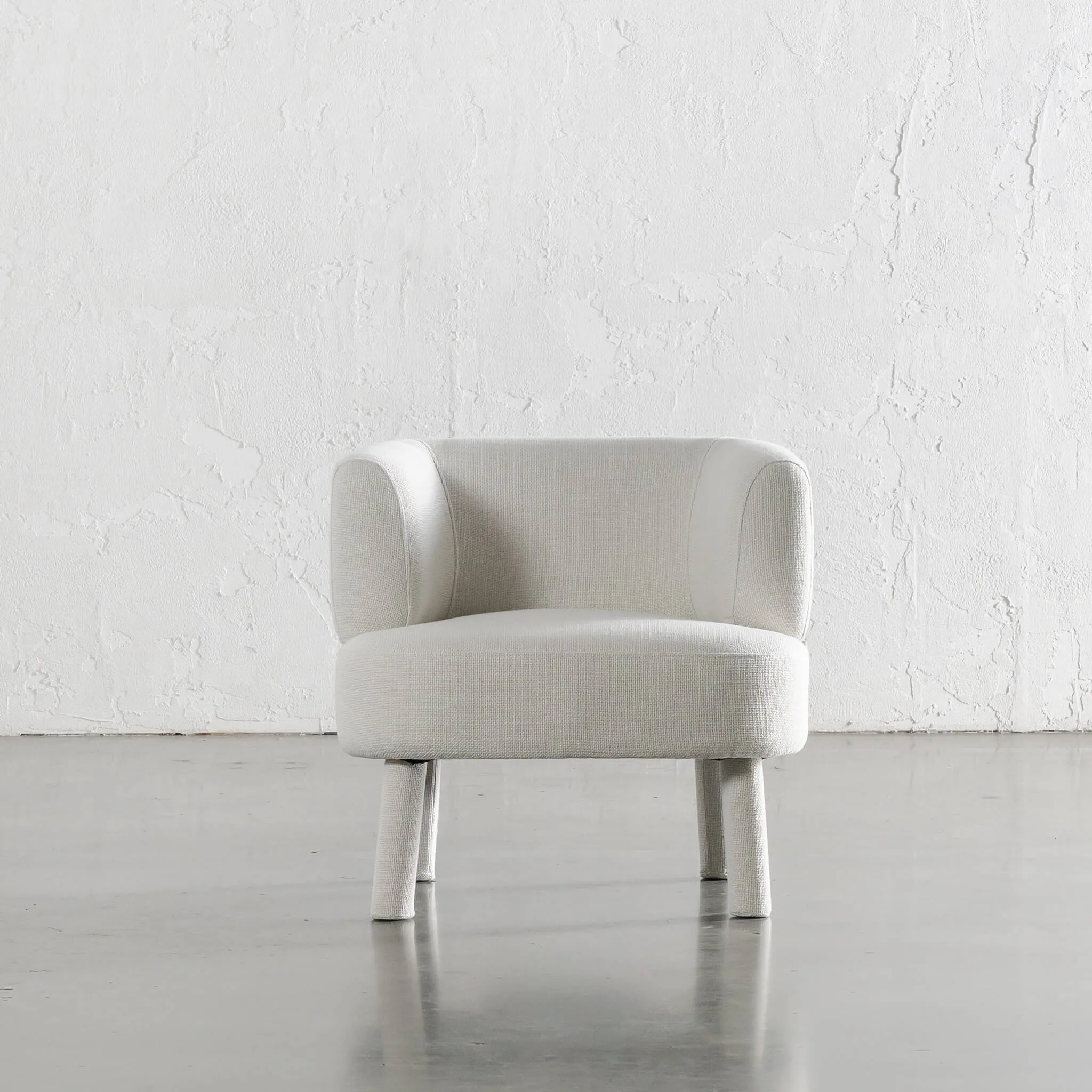 CARSON ATINA ROUNDED ARMCHAIR  |  SKIMMING STONE WEAVE