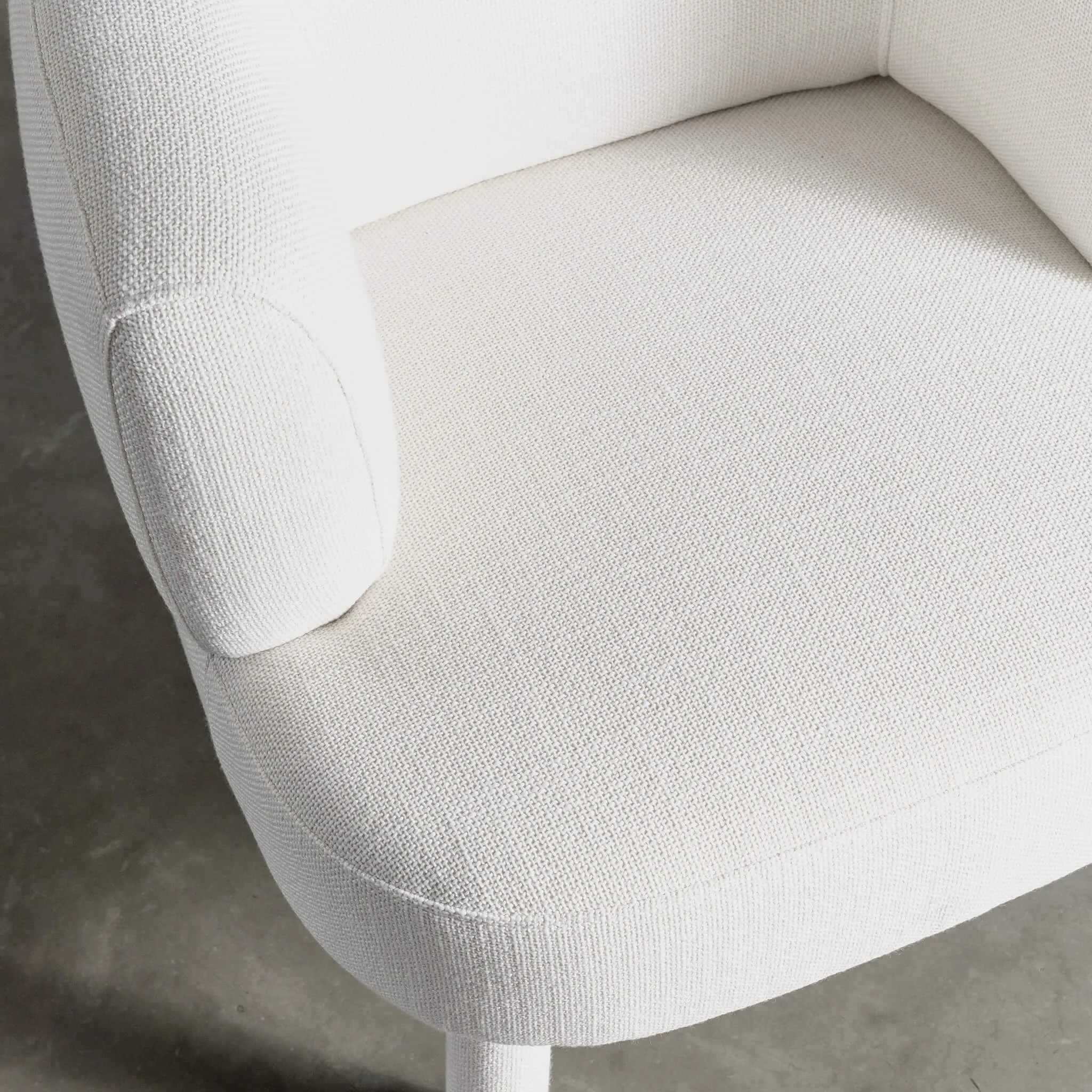 CARSON ATINA ROUNDED ARMCHAIR  |  SKIMMING STONE WEAVE