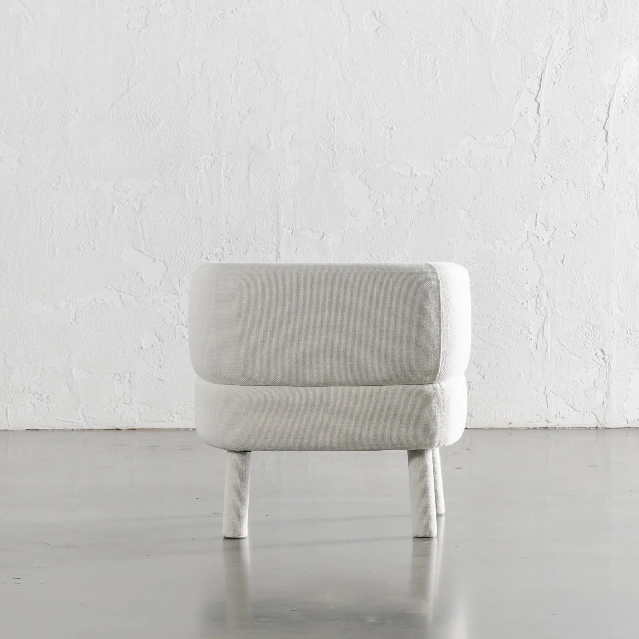 CARSON ATINA ROUNDED ARMCHAIR  |  SKIMMING STONE WEAVE