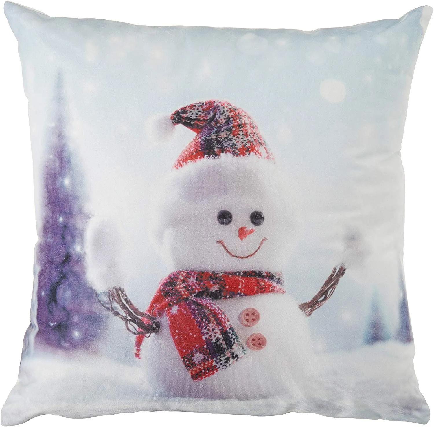 Christmas Snowed Man Decorative Accent Throw Pillow