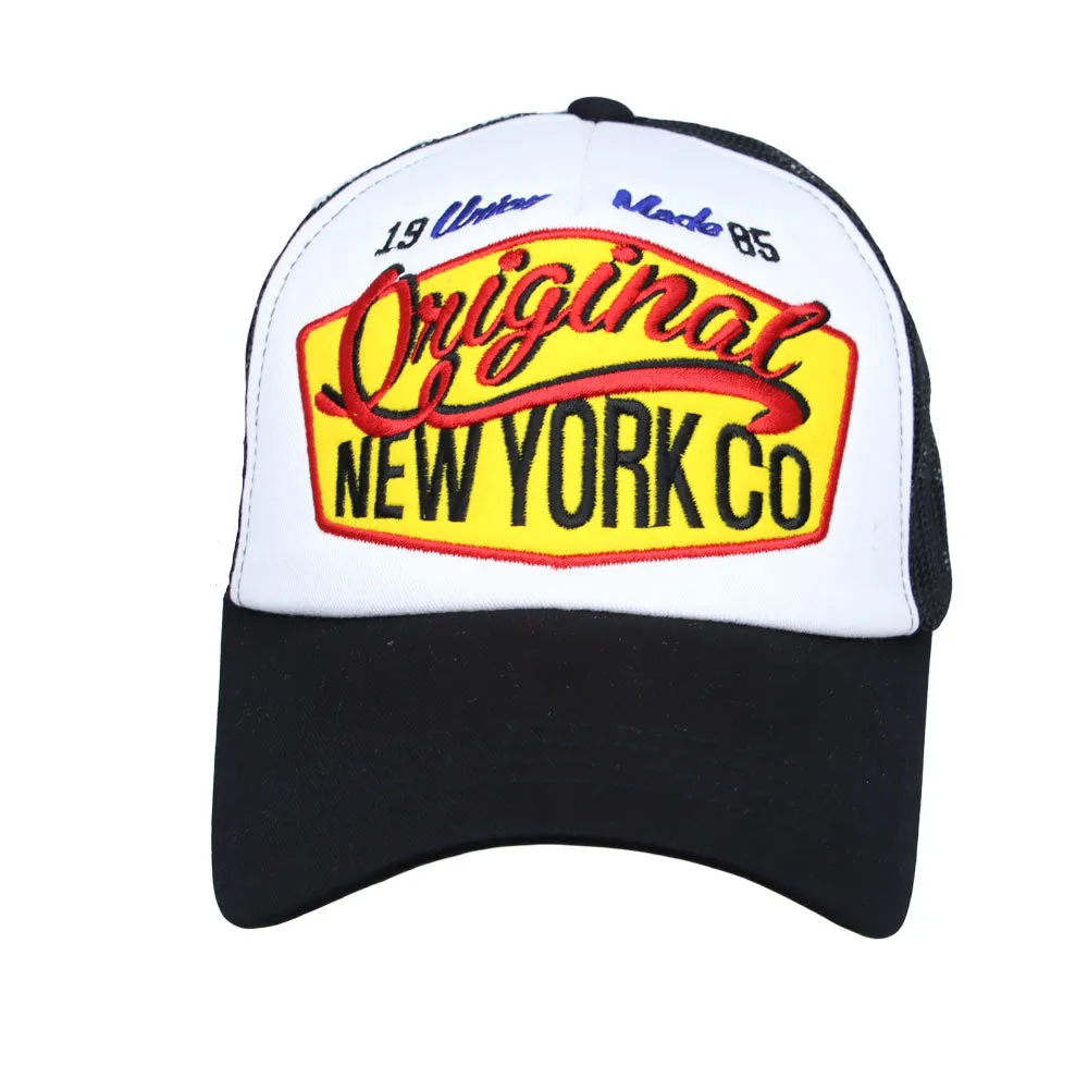 Cotton Baseball Cap Colorful Meshed New York Embroidery Hat For Men Women CTM1399