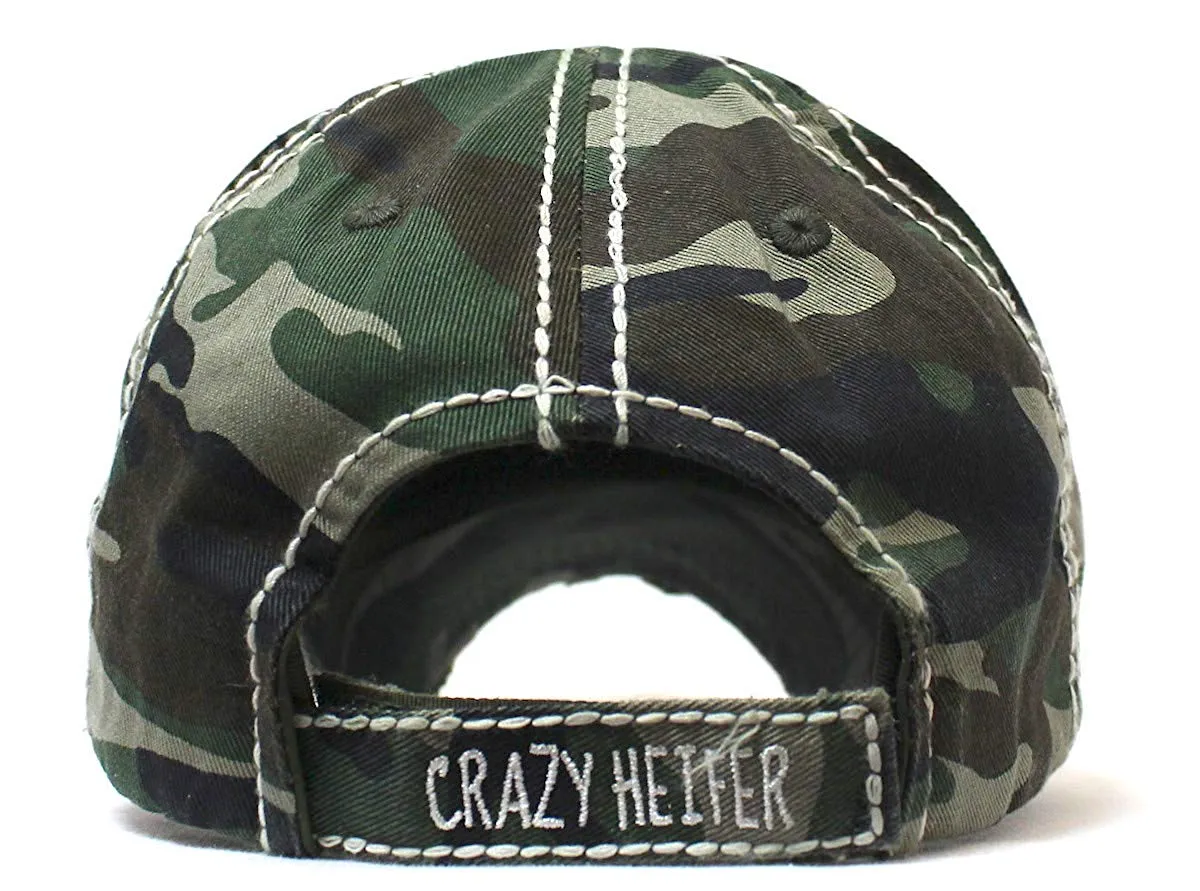 Crazy Heifer Cow Patch Embroidery Hat