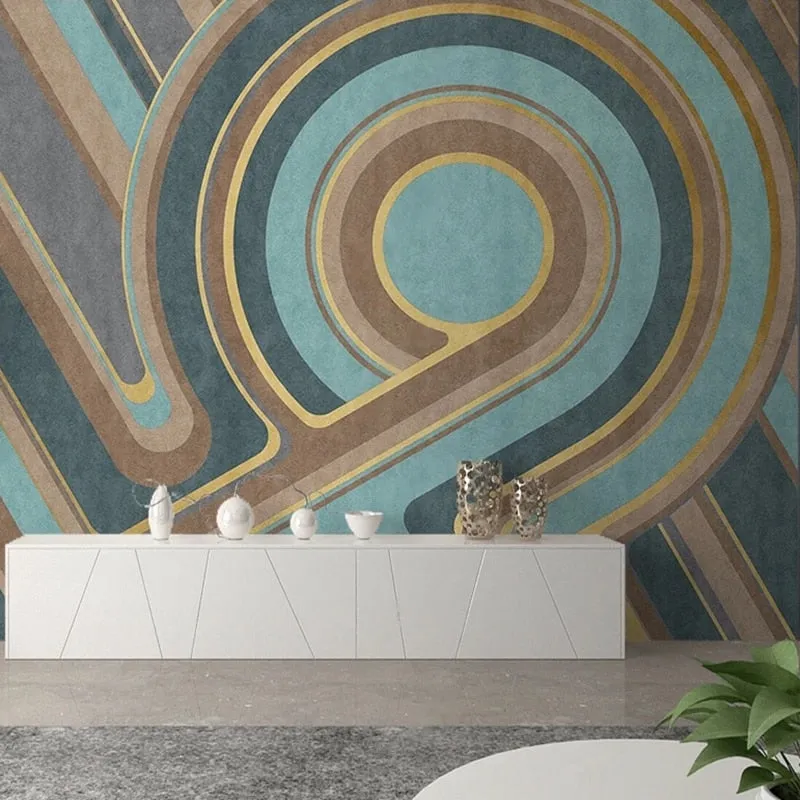 Creative Geometric Design Custom Wallpaper Mural (㎡)