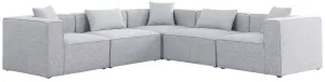 Cube - Modular Sectional 5 Piece - Gray - Modern & Contemporary