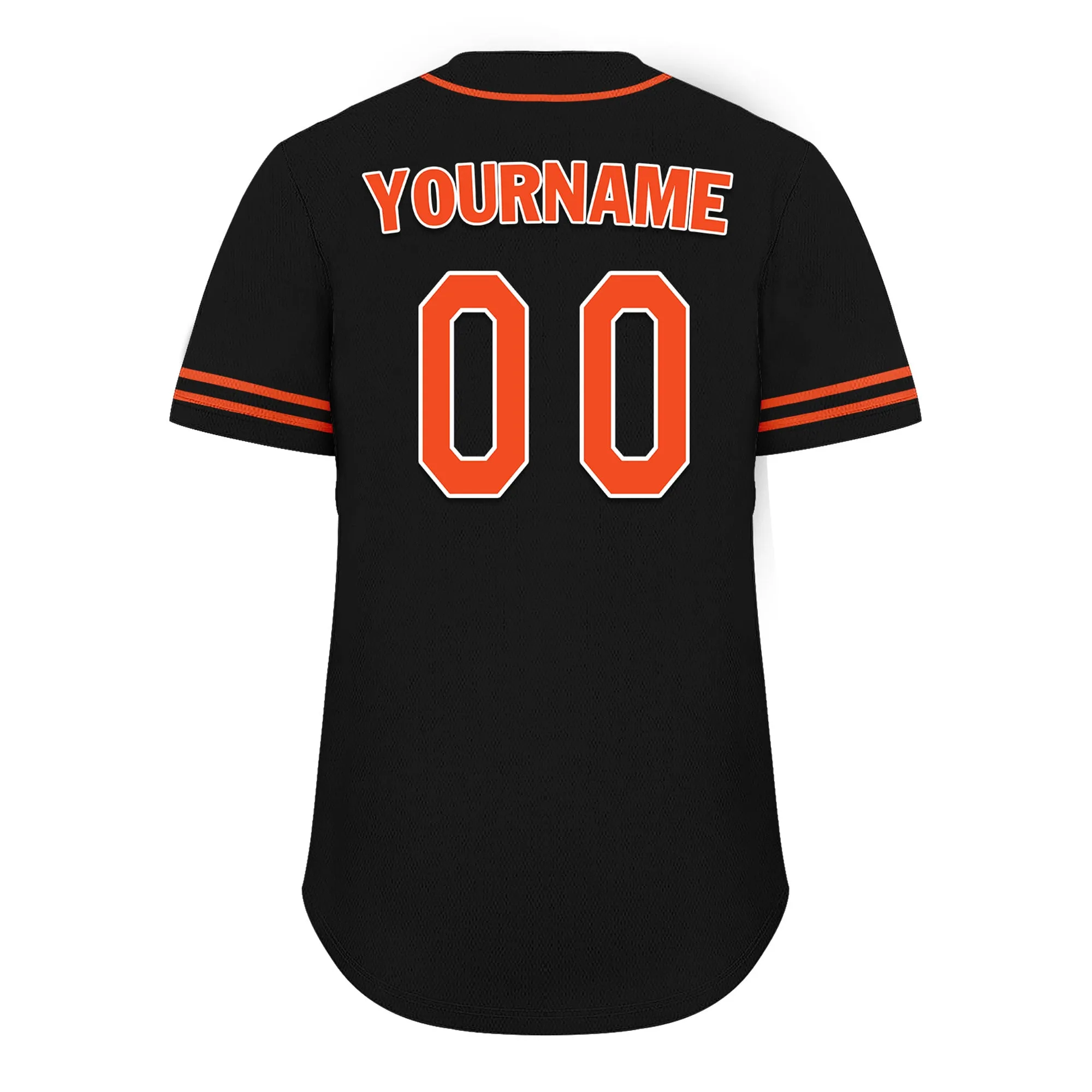 Custom Black Classic Style Orange Personalized Authentic Baseball Jersey UN002-bd0b00d8-b9