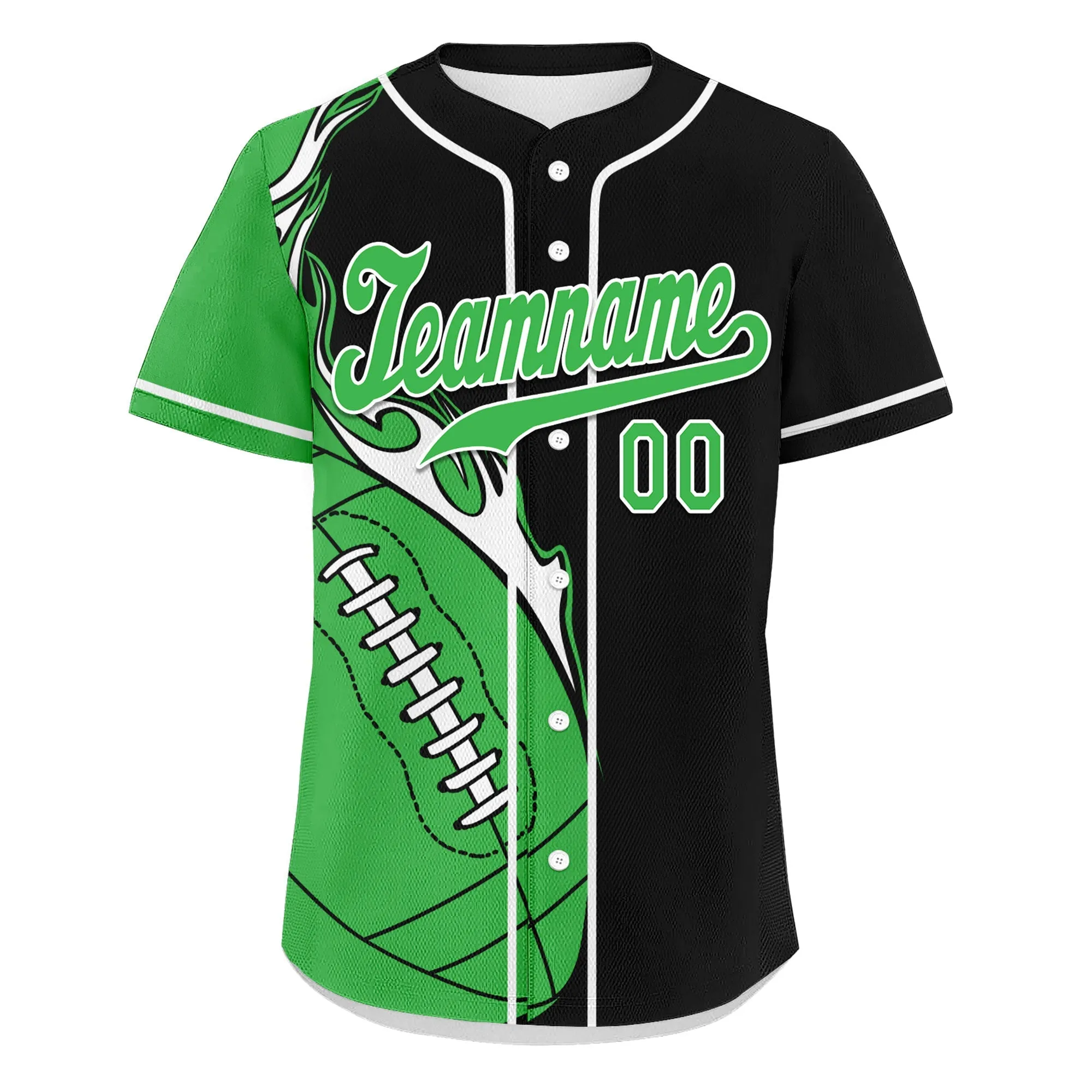 Custom Black Green Classic Style Personalized Authentic Baseball Jersey UN002-D0b0a00-a