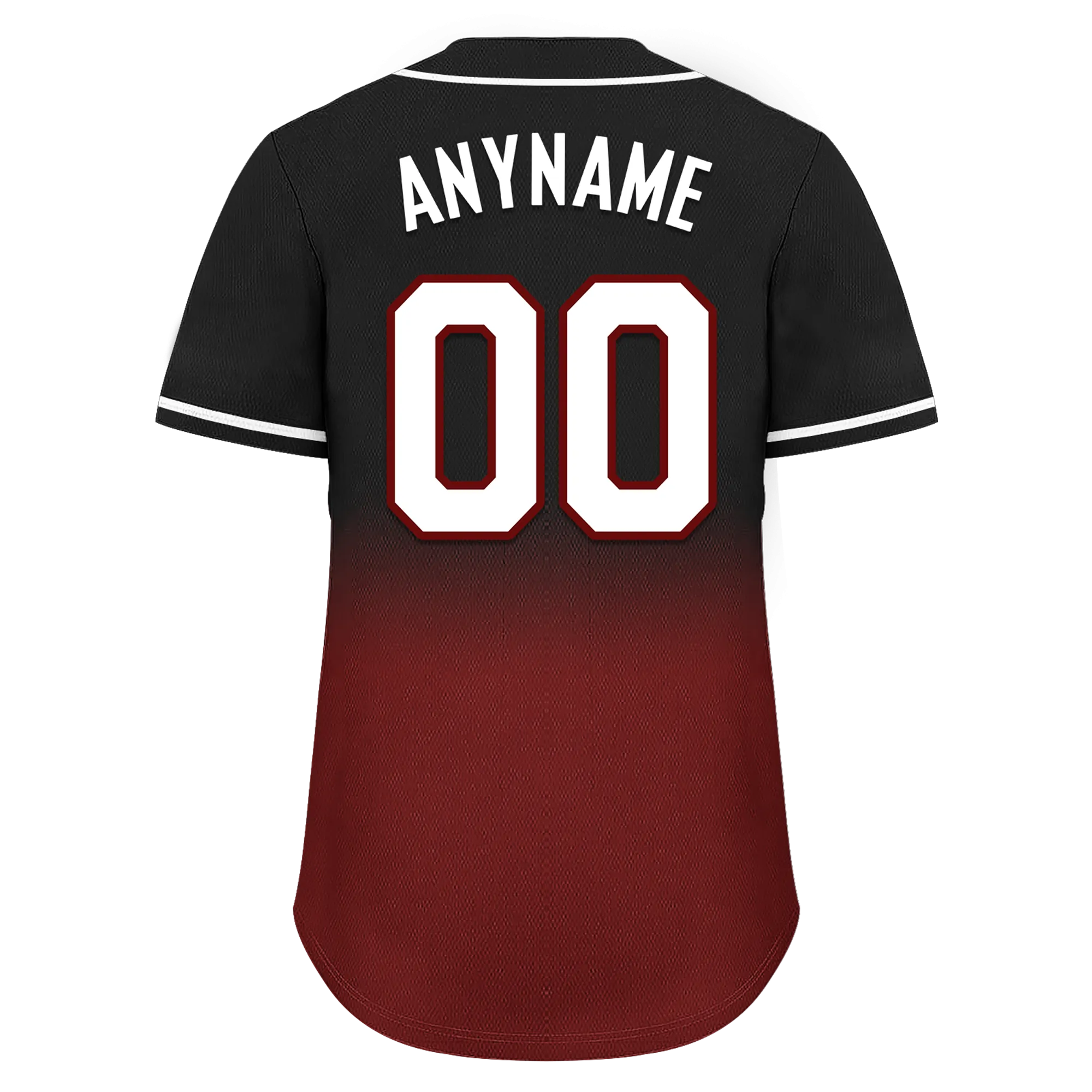 Custom Black Red Fade Fashion Personalized Authentic Baseball Jersey BSBJ01-D0a70f0