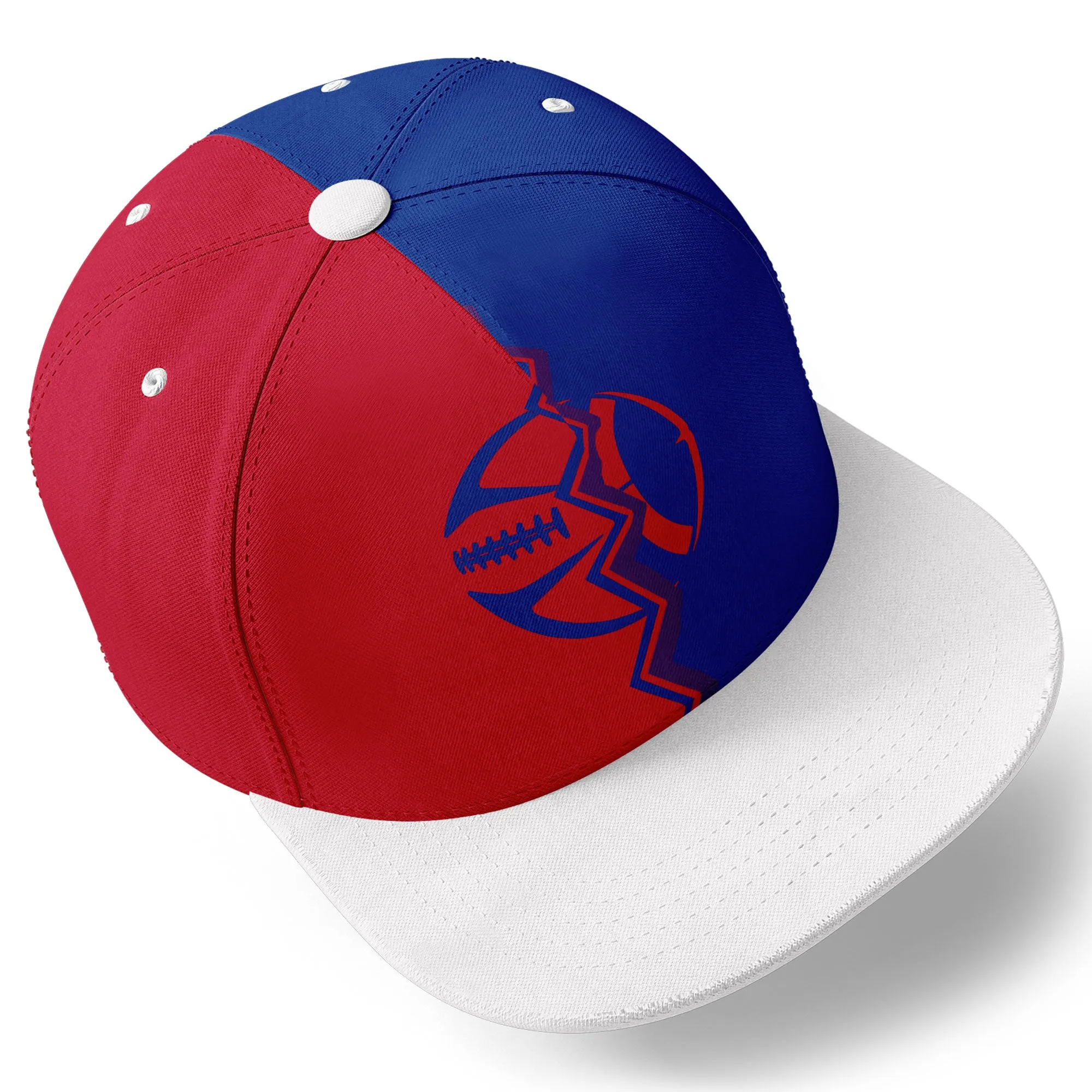 Custom Blue Red New York Hat Sport Design Cap Stitched Adjustable Personalized PR067B-D028017-18