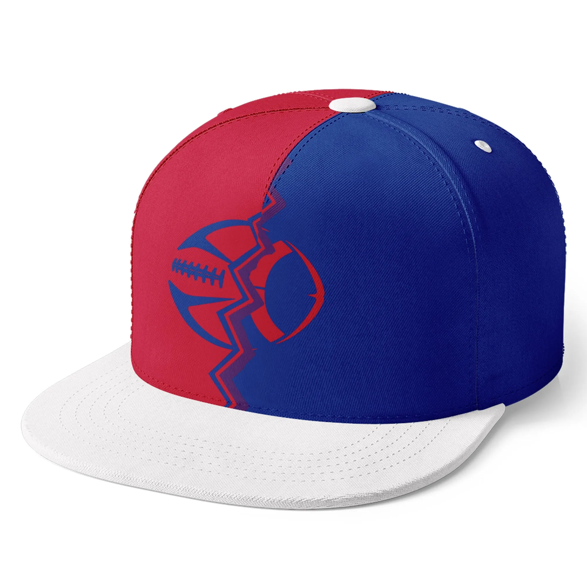 Custom Blue Red New York Hat Sport Design Cap Stitched Adjustable Personalized PR067B-D028017-18