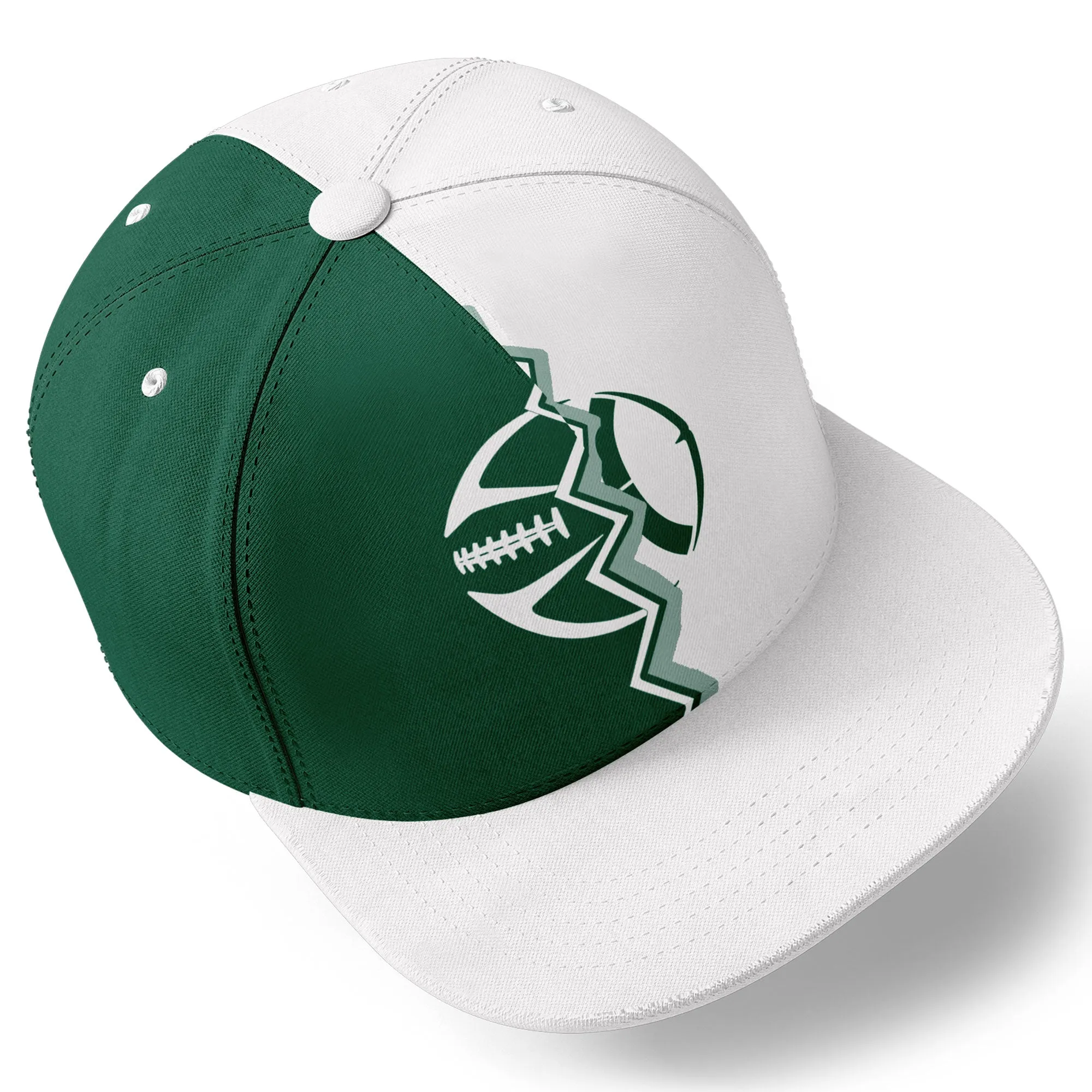 Custom Green White New York Hat Sport Design Cap Stitched Adjustable Personalized PR067B-D028017-30