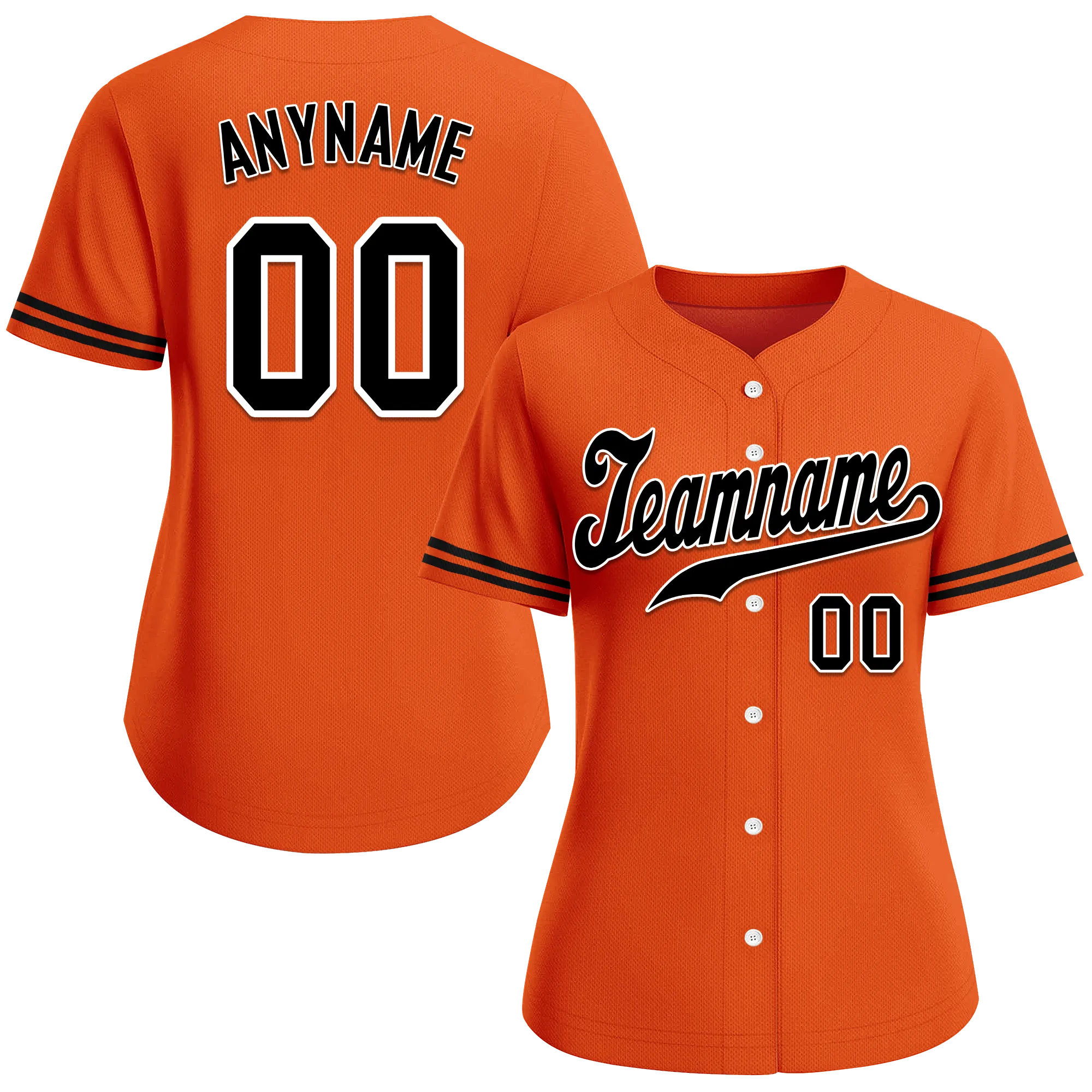 Custom Orange Black Classic Style Black Personalized Authentic Baseball Jersey BSBJ01-bd0fa0a