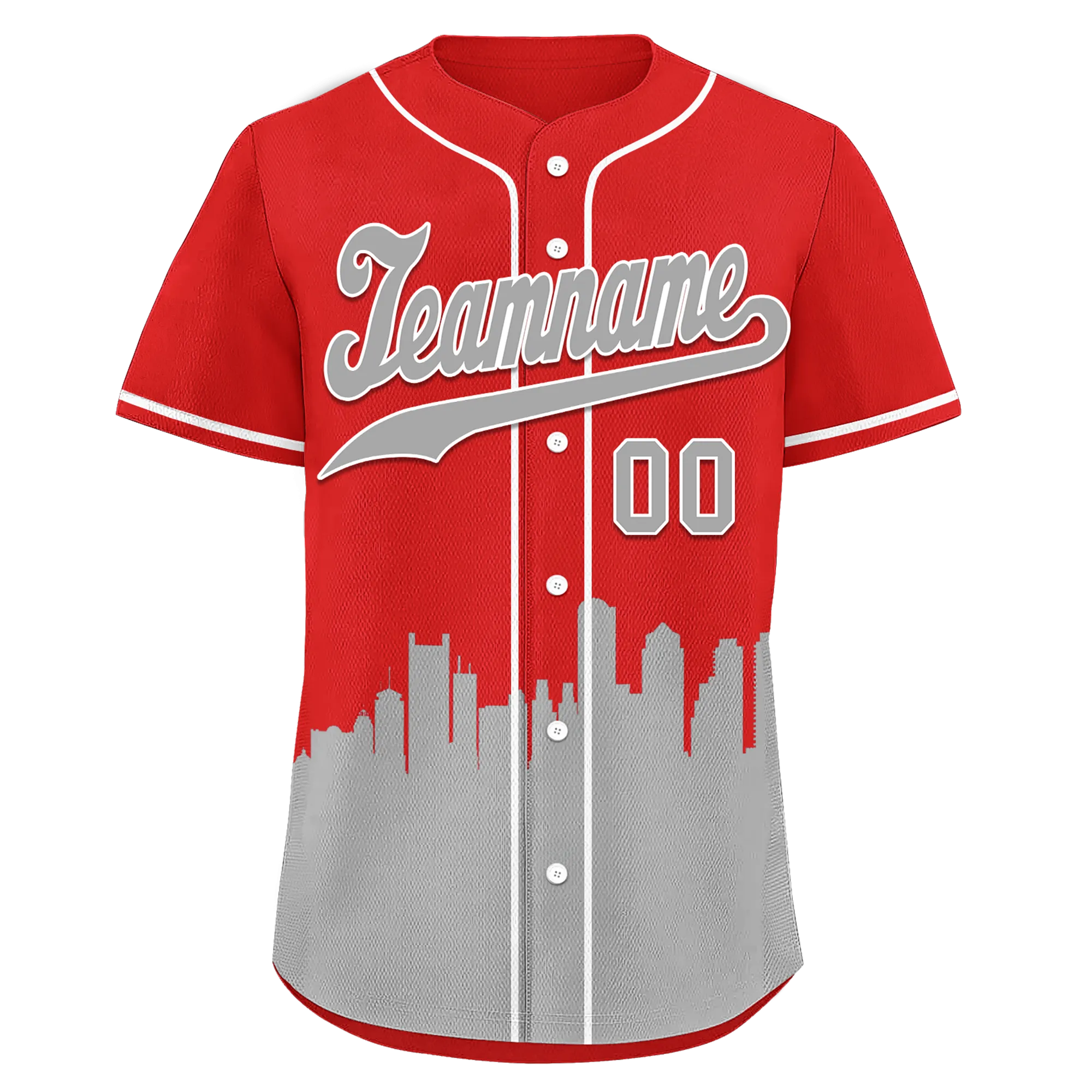 Custom Red Gray City Edition Personalized Authentic Baseball Jersey BSBJ01-D017122