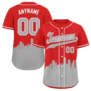 Custom Red Gray City Edition Personalized Authentic Baseball Jersey BSBJ01-D017122