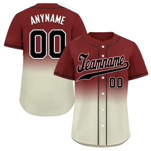 Custom Red Grey Fade Fashion Personalized Authentic Baseball Jersey BSBJ01-D0a70fa