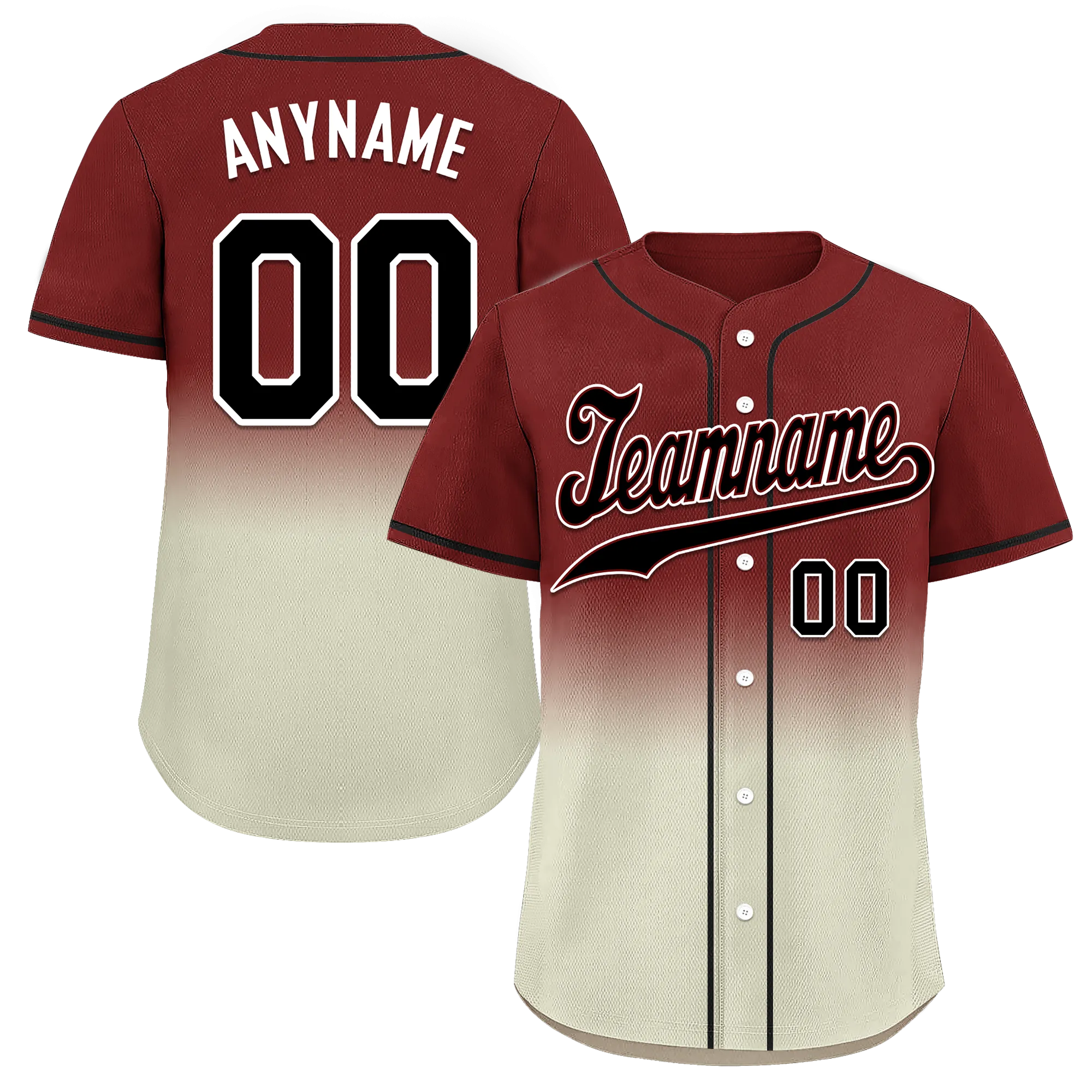 Custom Red Grey Fade Fashion Personalized Authentic Baseball Jersey BSBJ01-D0a70fa