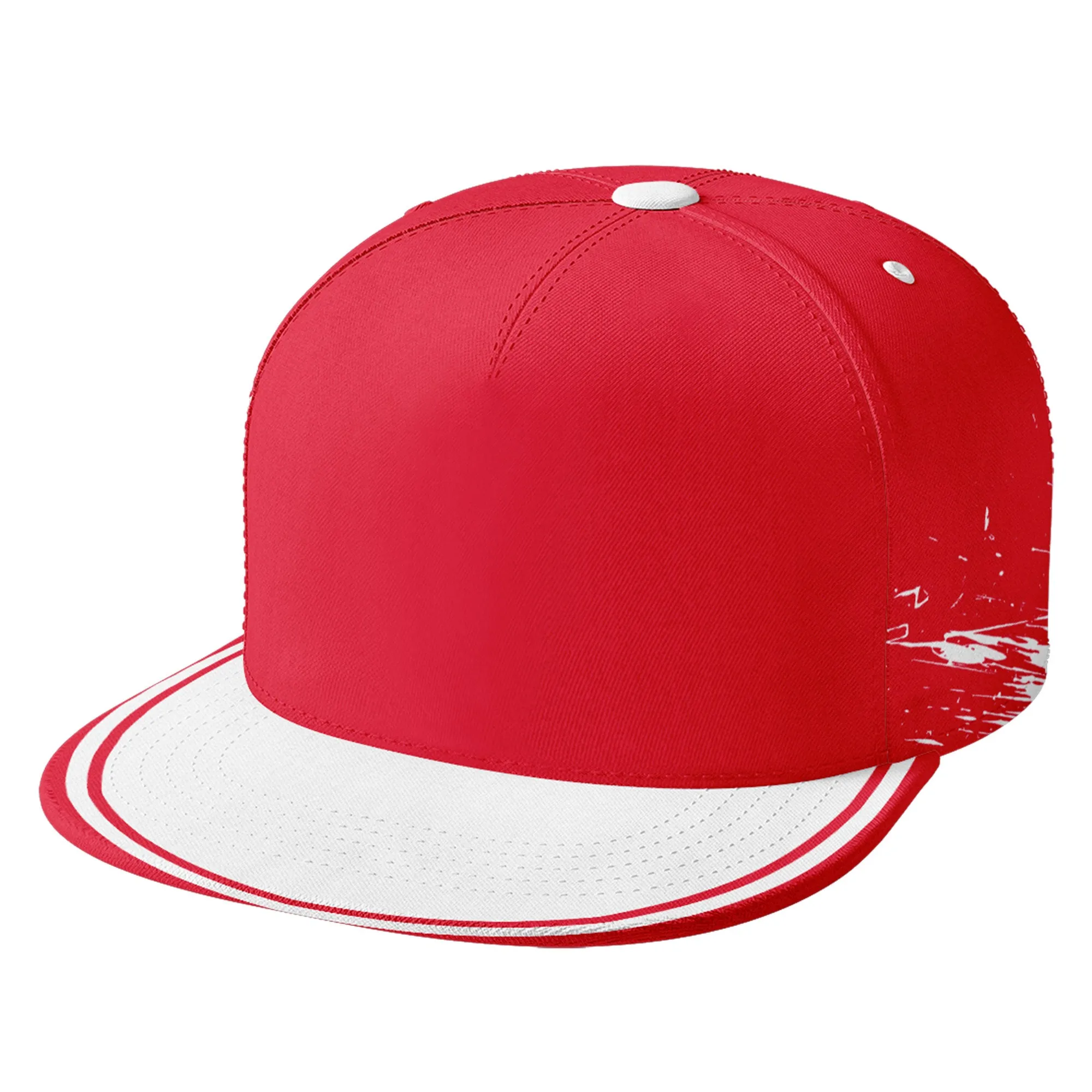 Custom Red White Kansas City Hat Sport Design Cap Stitched Adjustable Personalized PR067B-D020261-18