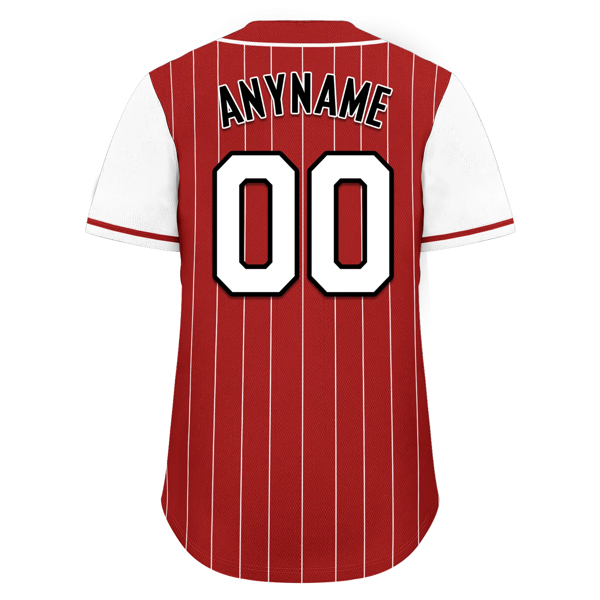 Custom Red White Stripe Fashion Personalized Authentic Baseball Jersey BSBJ01-D017222