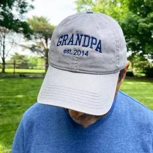 Custom Varsity Embroidered Grandpa Hat