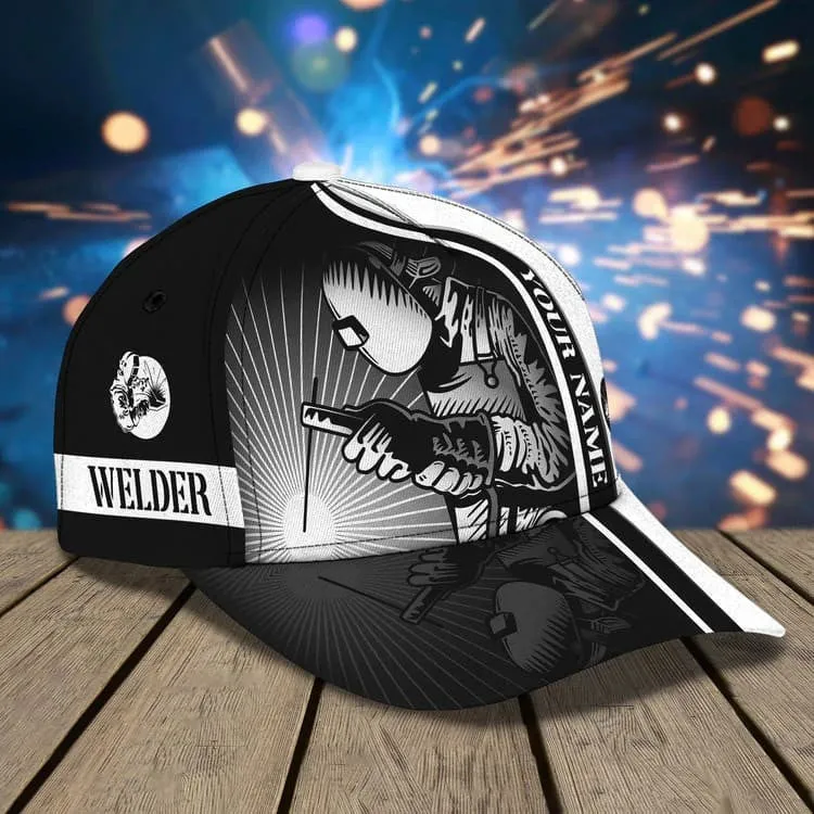 Customized Welder Mask 3D Baseball Cap for Welder Gift, Custom Welder Hat for Father