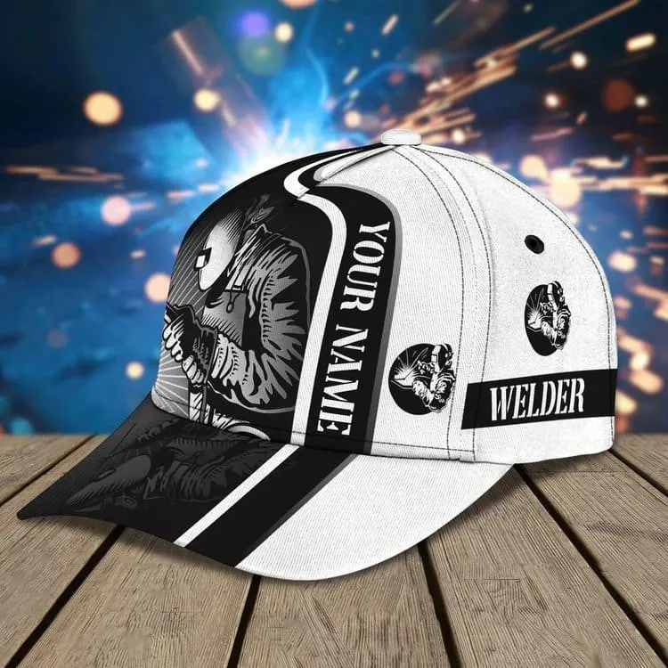 Customized Welder Mask 3D Baseball Cap for Welder Gift, Custom Welder Hat for Father