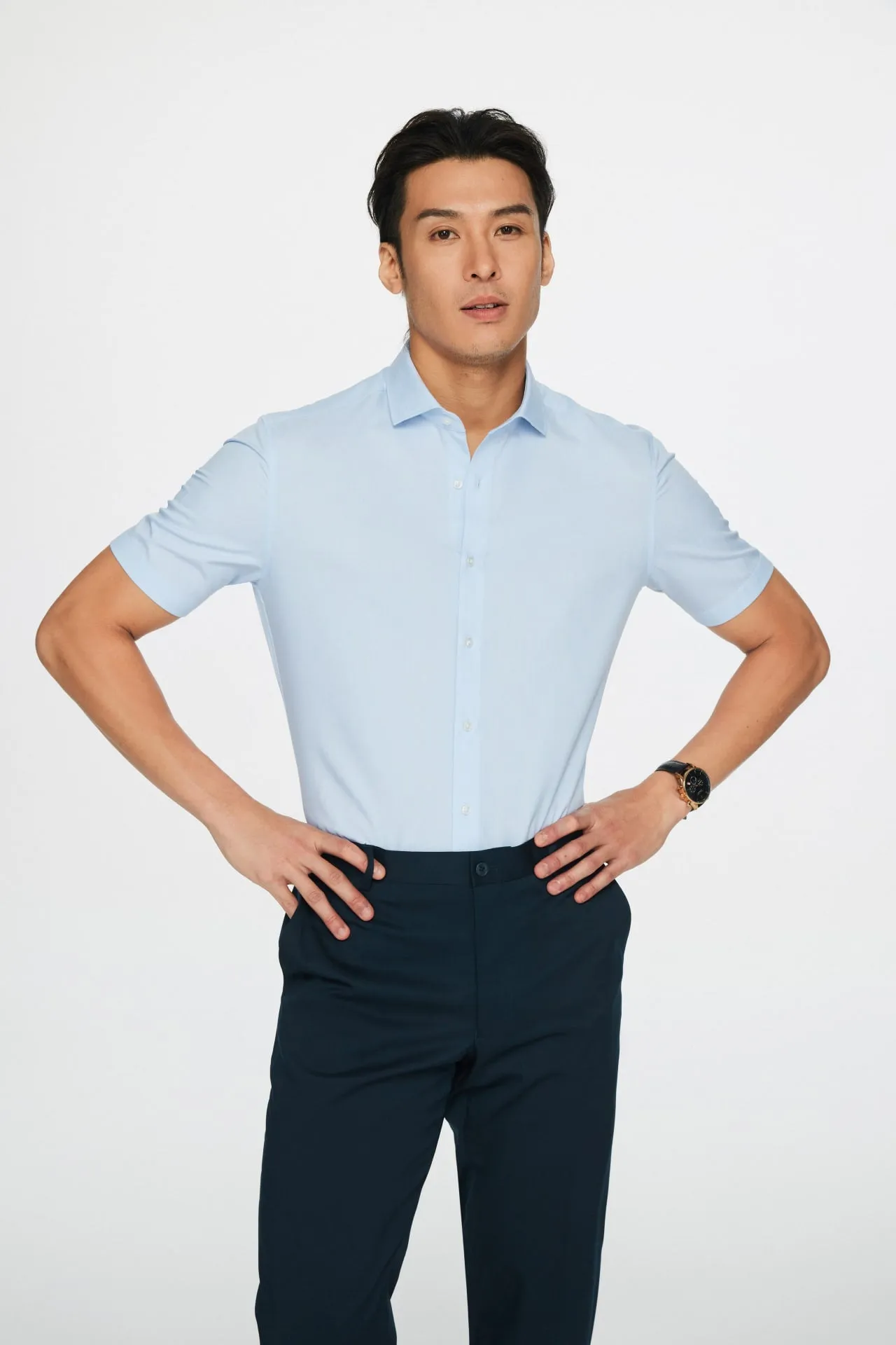 Dry Sweat-Wicking  Polyester Poplin 
Dress Shirt