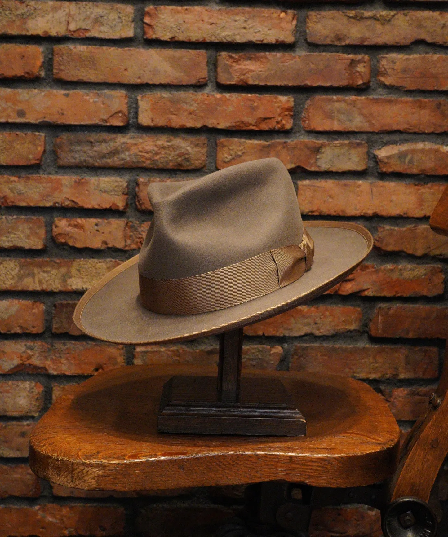 Elysian Elegance Felt Fedora Hat in Grey