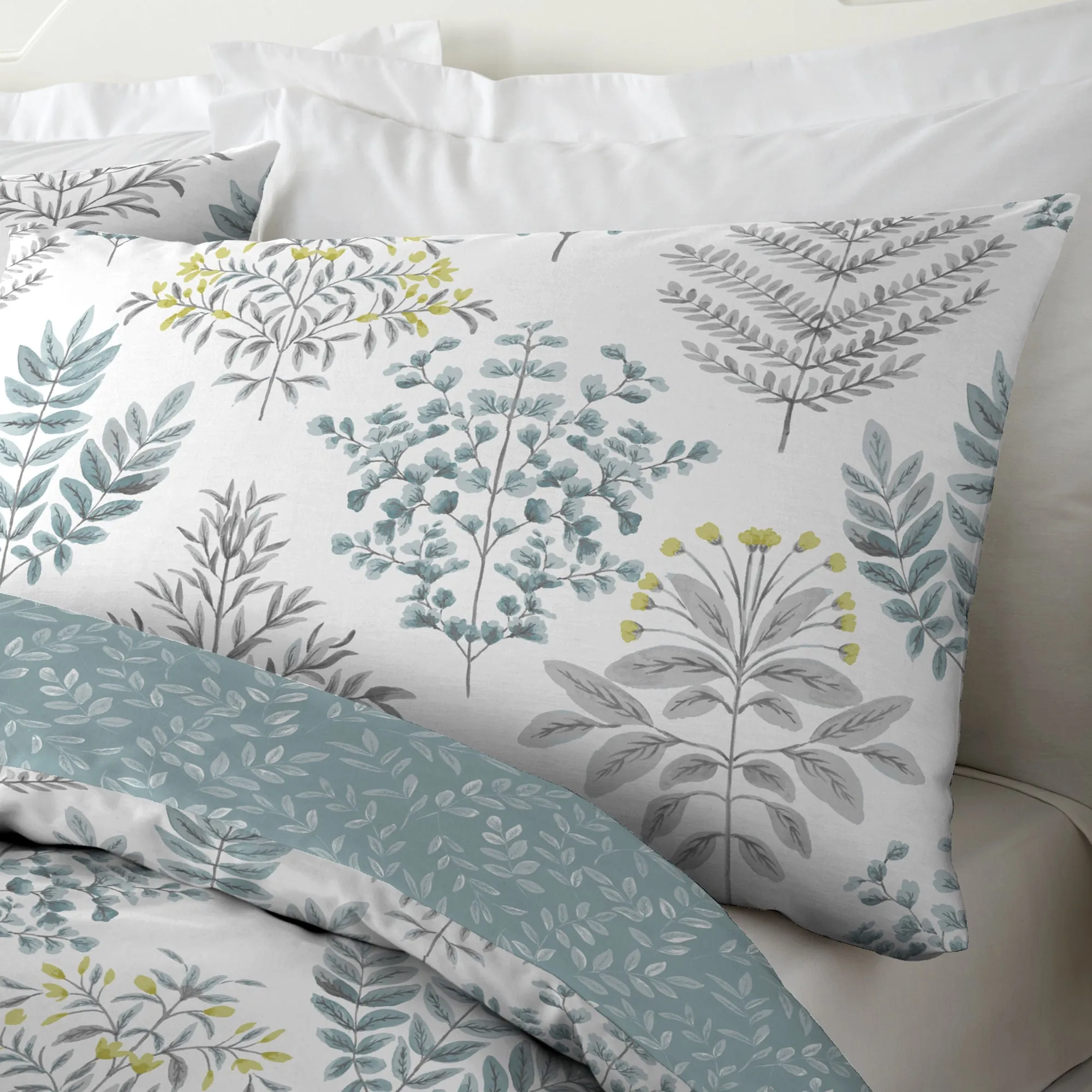 Emily Duvet Cover Set by Dreams & Drapes in Duck Egg