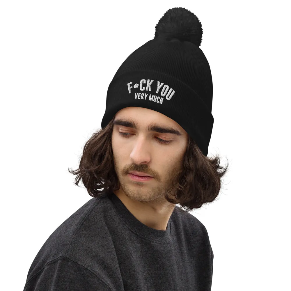 F*CK YOU VERY MUCH  POM POM BEANIE