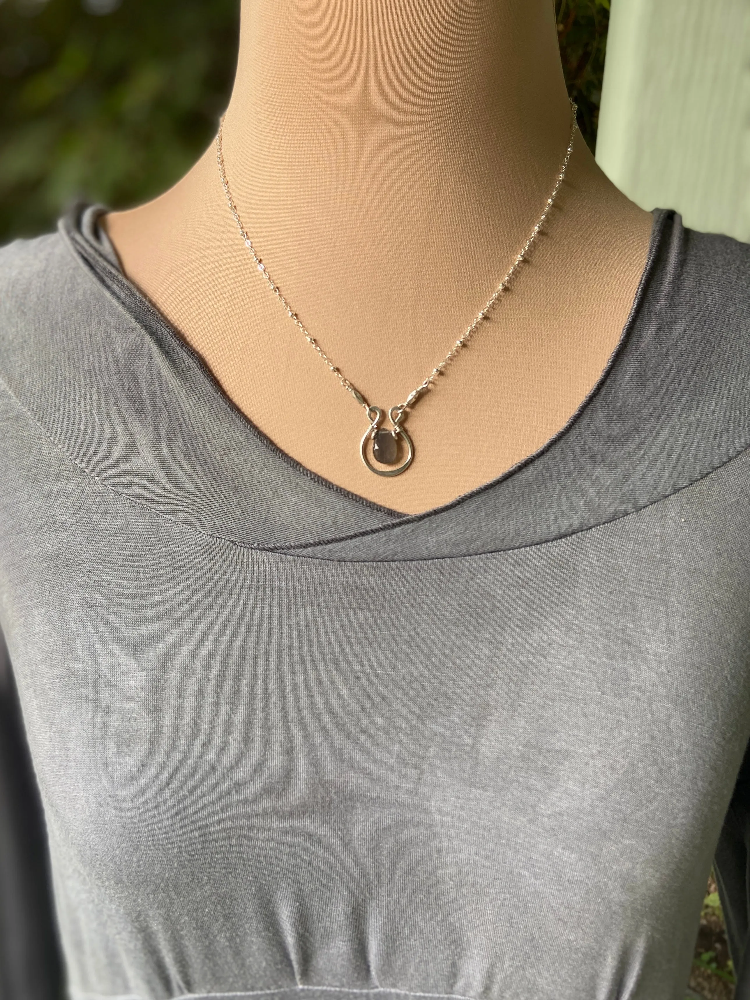 Gem Horseshoe Necklace