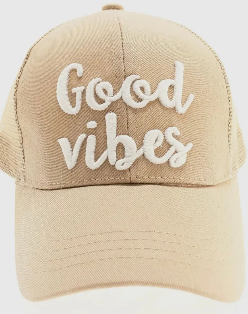 Good Vibes Embroidered Color-Changing Hat