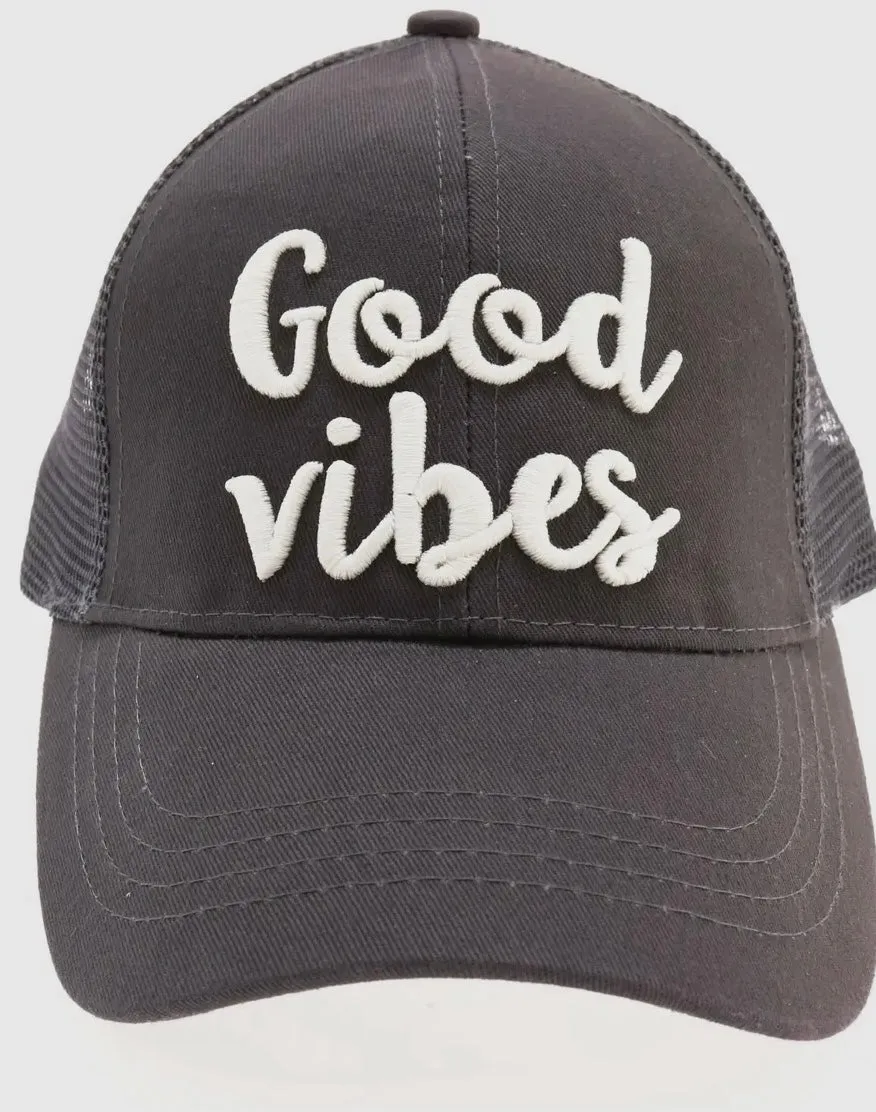 Good Vibes Embroidered Color-Changing Hat