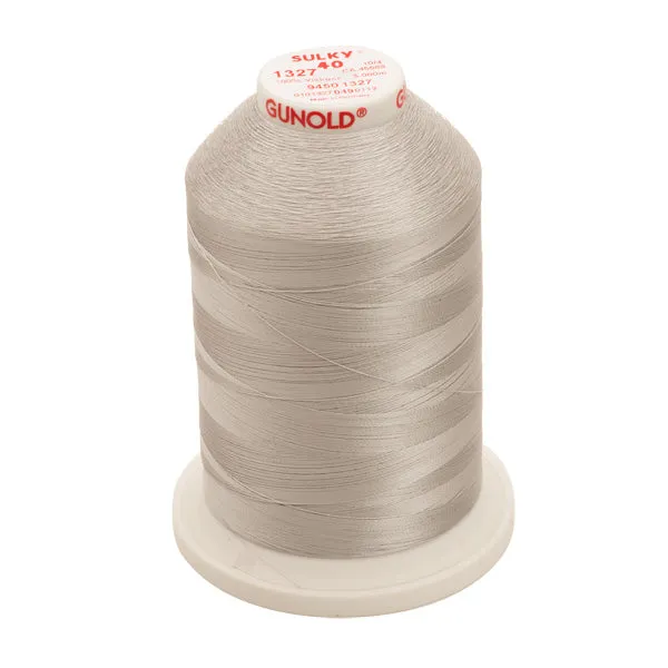 Gunold Rayon Embroidery Thread - Sulky 40 - 5000m - 1327 - Dk. Whisper Gray