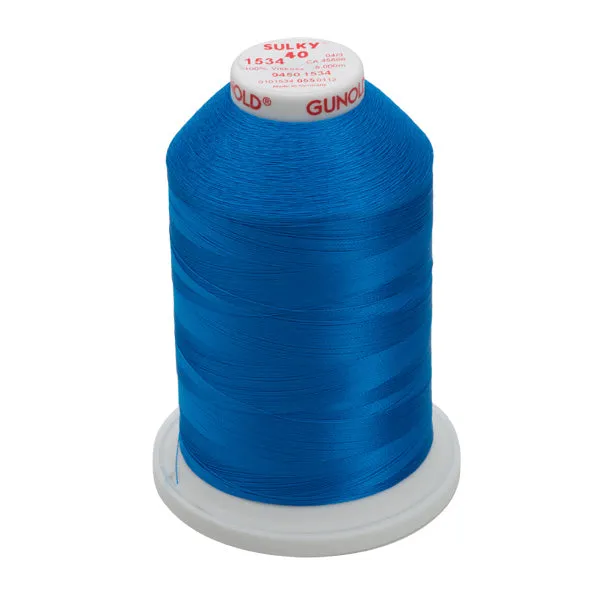 Gunold Rayon Embroidery Thread - Sulky 40 - 5000m - 1534 - Sapphire