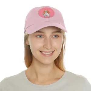 I love my Spaniel Dog POD Dad Hat with Leather Patch (Round)