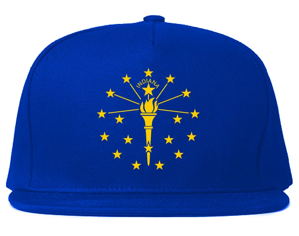 Indiana State Flag Outline Mens Snapback Hat