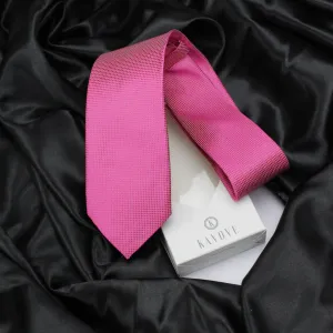 Kovove Classy Pink Checkered Neck Tie For Men