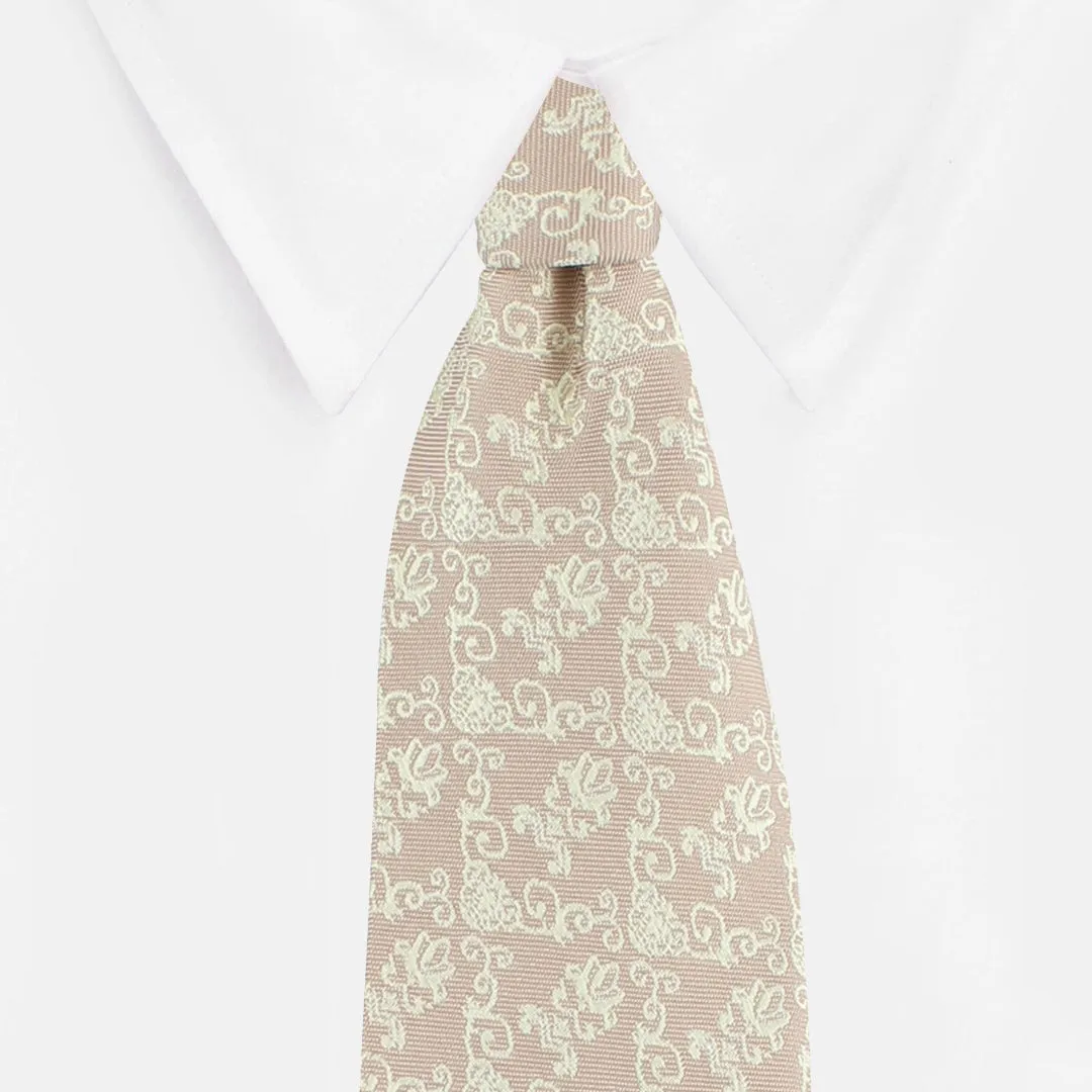 Kovove The Artistic Abstract Beige Necktie For Men