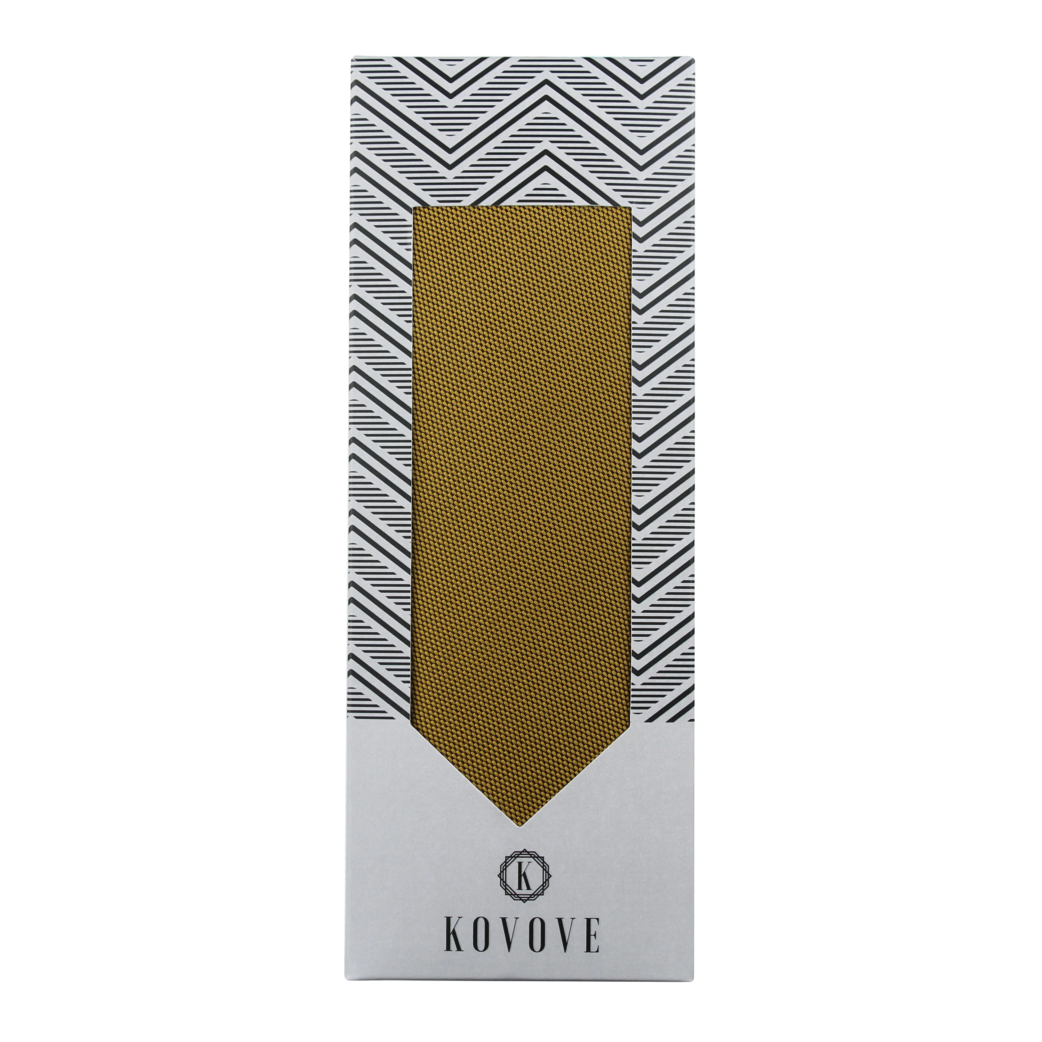 Kovove The Twining Dash Mustard Necktie For Men